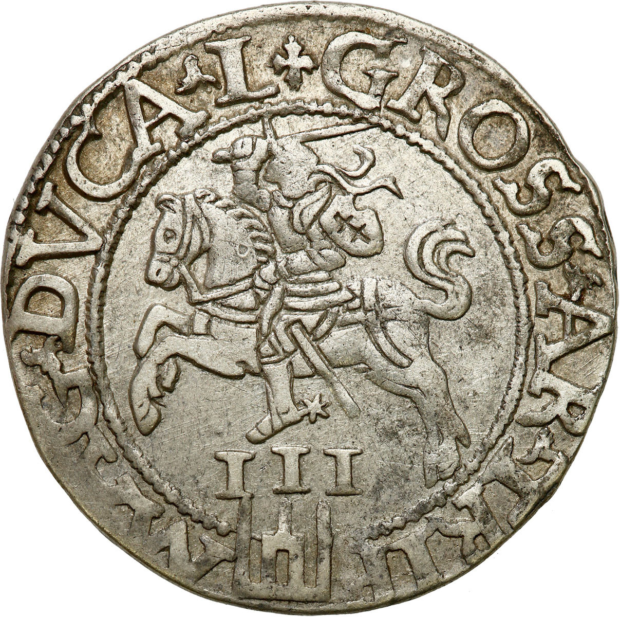 Zygmunt II August. Trojak 1562, Wilno - ŁADNY